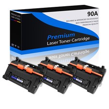 3 Pack for HP 90A CE390A Black Toner Cartridge LaserJet Enterprise 600 M4555
