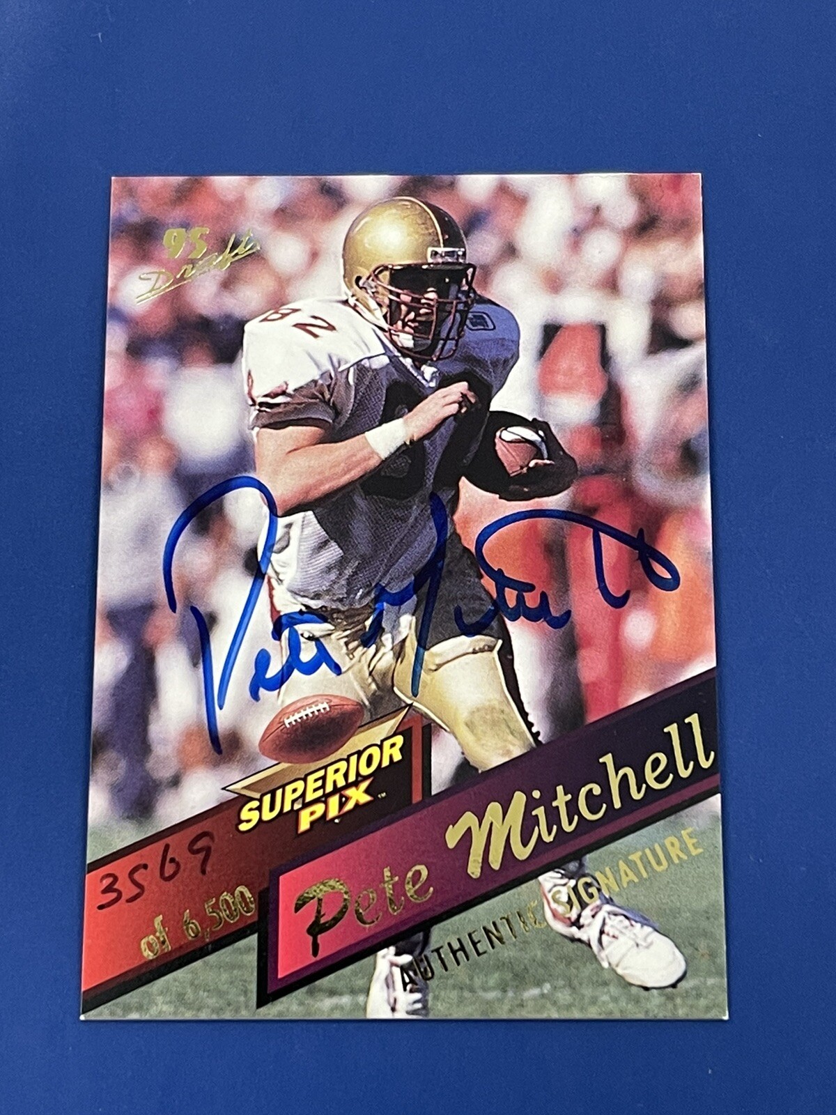 1995 Players Superior Pix Pete Mitchell AUTOGRAPH /6500 Boston College POOR