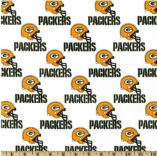 Green Bay Packers Cotton Fabric  NFL Fabric by N.T.T. Inc