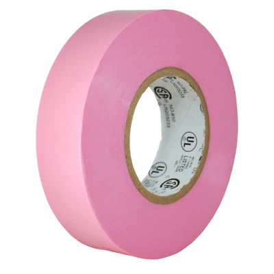 T.R.U. TapesSupply 1 Roll Pink Electrical Tape 3/4" x 66 ft