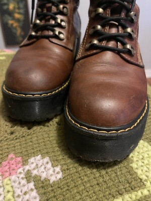 Doc Martens Leona Platform Boots “Butterscotch Brown” | eBay