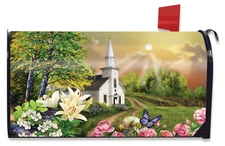 Spring Church Magnetic Mailbox Cover Easter Standard Briarwood Lane