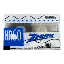 Zenith HR60 Cassette Tape 60 Minutes Low Noise EQ120 Normal Bias New Sealed