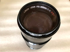 Vintage Canon SLR FD 200 mm 1:4 S.S.C.Film Lens-Tested