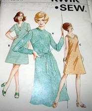 LOVELY VTG 1970s DRESS Sewing Pattern 6-8-10-12