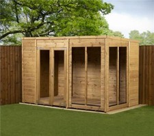 Image of Empire Pent Summerhouse Wooden Shiplap Tongue & Groove 10X6 Double Door 10ft x 6