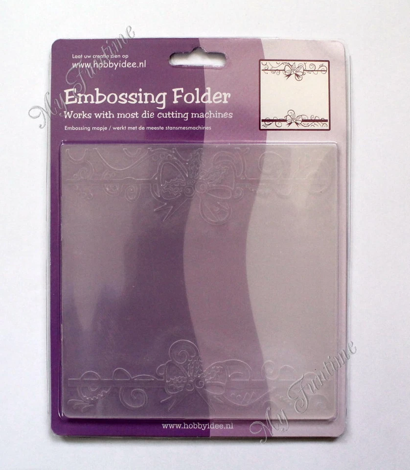 Prägeschablone, Embossing template, Prägefolder - Mistelzweig - Randdeko - Bild 2 von 2