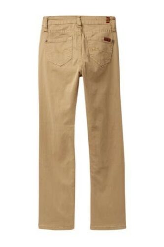 7 For All Mankind Big Boys Slimmy Distressed Khaki Straight Leg Jeans Size 12 - Picture 2 of 11