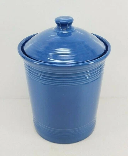 FIESTA WARE large CANISTER utensil CROCK LID lapis blue NEW