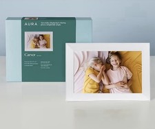 Aura Carver 10.1" Digital Picture Frame. White Color NIB