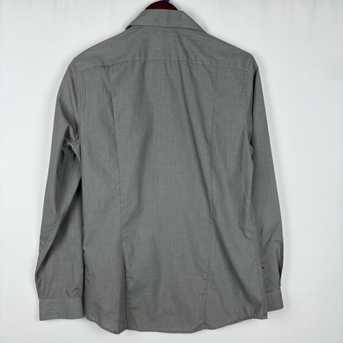 H&M Easy Iron Slim Fit Grau Button Down Hemd - Bild 2 von 4