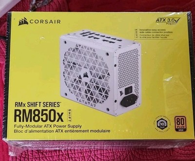 Corsair RM850x Shift ATX Power Supply, Fully Modular, 80 Plus Gold, White NIB