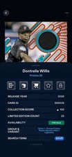 Dontrelle Willis Digital Bunt Orange Pristine Pieces Auto Relic Legendary /25