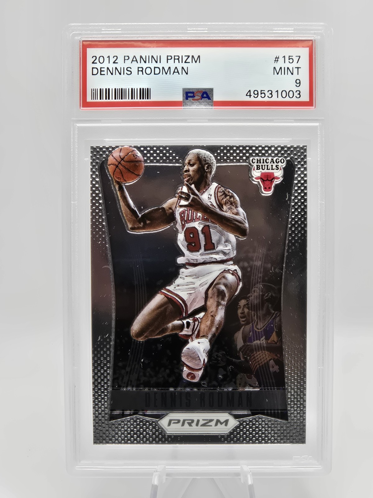 2012-13 Panini Prizm Dennis Rodman #157 PSA 9 Mint Chicago Bulls