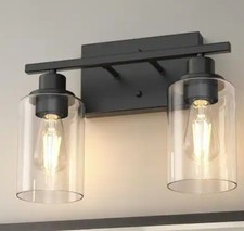 Bathroom Vanity Light with Clear Glass Shades,Wall Mount Over Mirror Light...