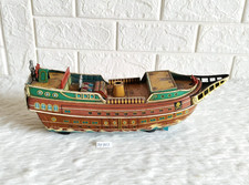 Vintage MT TM Pirates Sea Ship Tin Battery Operated Toy Japan Working 60s TOY903