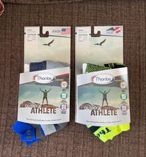 THORLOS OUTDOOR ATHLETE Bundle of 2 UNISEX Small QUARTER CREW SOCKS New