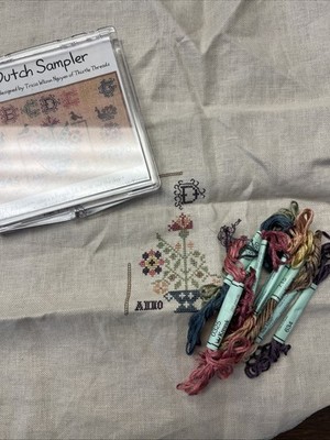 DUTCH SAMPLER Remember the Ladies Sampler Kit Kreinik Silk Mori Thread STARTED