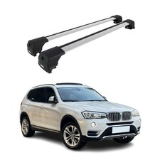 Dachträger Grundtäger für BMW X3 F25 2010-2017 75kg Aluminium Silber 2 tlg