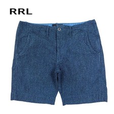 RRL Ralph Lauren Voyage Shorts Navy 28 Mens Cotton Used