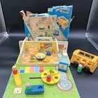 Vintage Fisher Price LITTLE PEOPLE PLAY FAMILY NURSERY SCHOOL #929 100% COMPLETE