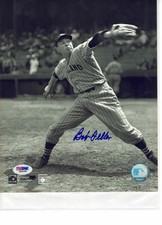 Bob Feller Signed Autographed 8x10 PSA Indians