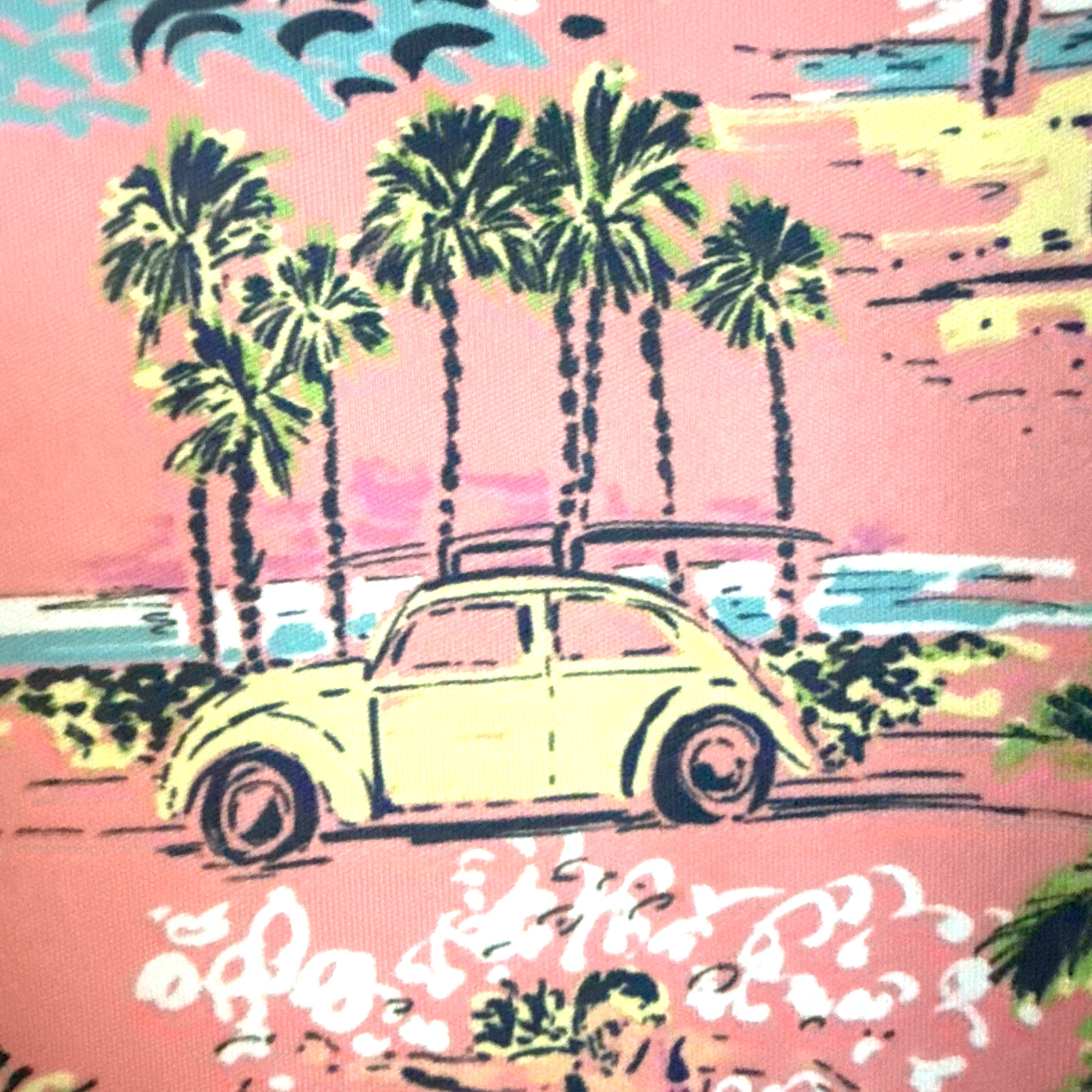 Grand Slam Performance Polo Shirt XL Pink Tropical Palm Tree Golf NWOT Resort image 4