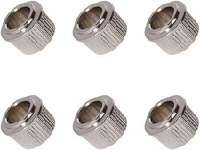 StewMac 3/8" Conversion Guitar Tuner Bushing, Round, Nickel, Set of 6