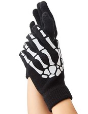 Skeleton Gloves For Women Men Adults Fingerless Adult Size Adult Touch Screen