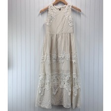 Joyfolie Lace Maxi Dress Girls 10 Cream Cottagecore Boho Romantic Ethereal