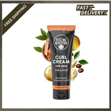 Hair Curl Cream for Men Sandalwood 8 Fl Oz Styling Lotion for Curly Hair