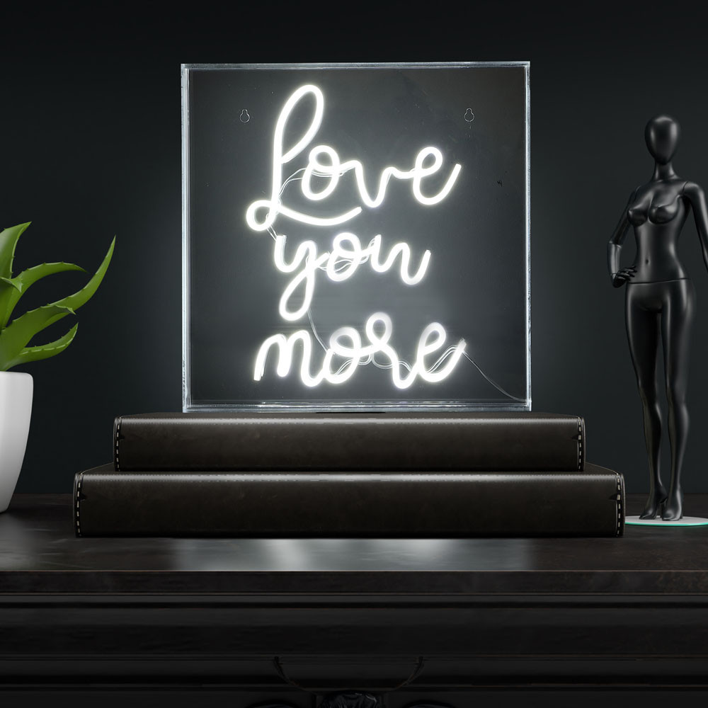 Jonathan Y 15-inch White LED Love You More Accent Light