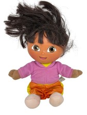 VTG Fisher Price Dora the Explorer Plush Doll Pink Orange Hoodie Shorts 2002