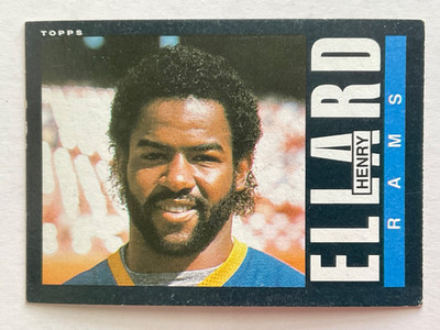 Henry Ellard 1985 Topps Rookie0Football Card #88 Los Angeles Rams Receiver RC