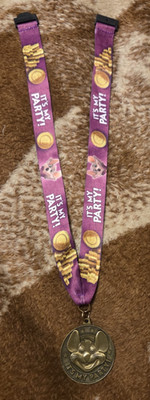 Chuck-E-Cheese It s My Party! BIRTHDAY Medal Purple Lanyard Kids Adults Gift