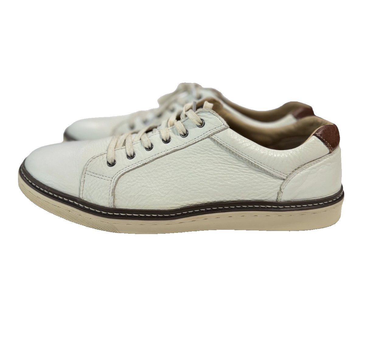 Johnston & Murphy White Leather Sneakers Mens 10.5 M Lace Up  display picture 3