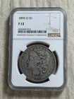 1895-O Morgan Silver Dollar NGC F12 Key Date Coin Strong Look Rare Orleans Issue