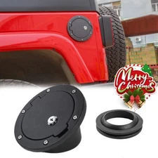 Locking Fuel Gas Tank Cap Cover Filler Door for 07-18 Jeep Wrangler JK Unlimited