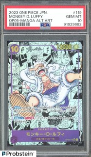 2023 One Piece JPN OP05 Manga alt. Art #119 Monkey D. Luffy PSA 10 GEM MINT