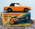 Matchbox Lesney no. 6 Superfast Mercedes 350SL, 1973. Orange/Black.
