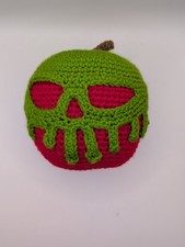 Handmade Crocheted Halloween Spooky Stuffed Poison Apple Home Decor Stuffed Toy