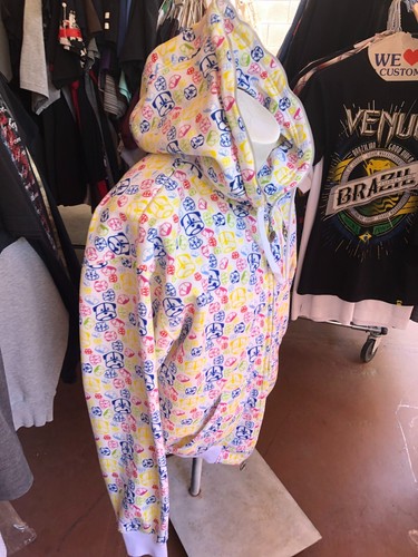 Sudadera con capucha Kanji con cremallera impresa talla L. Nueva sin etiquetas - Imagen 3 de 12