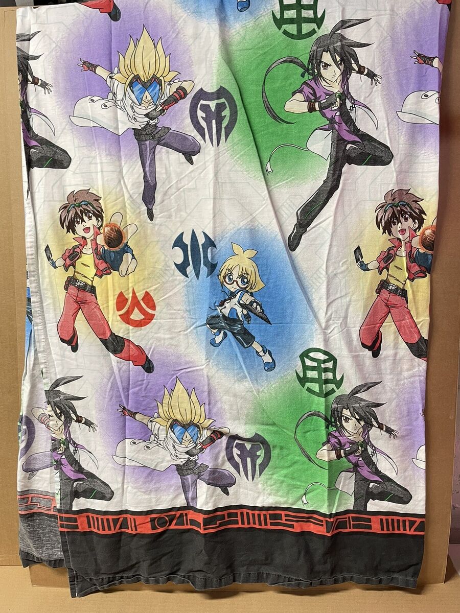 Bakugan Battle Brawlers Character Twin Bed Sheet Anime Cotton Blend RARE!