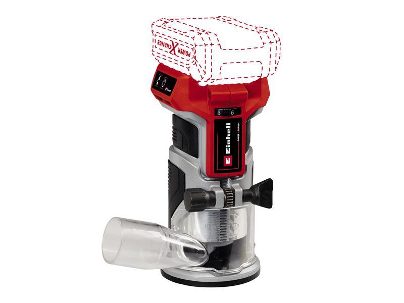 Einhell Palma Router 18V Nudo Unità Bussola 6mm & 8mm Li Bl Solo Tp-Et 18