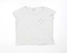 F F Womens Grey Cotton Top Pyjama Top Size 16