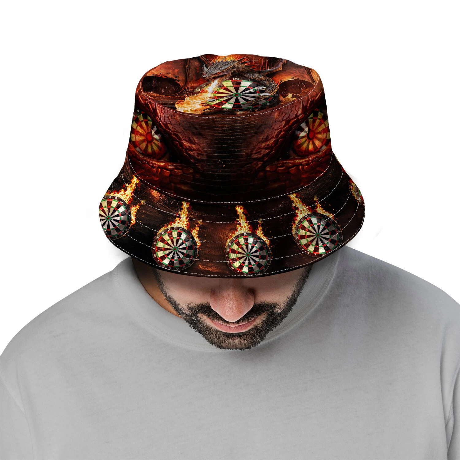 Darts Dragon Design Bucket Hat - Unisex - Available in 5 sizes
