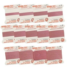 DARK PINK Griffin Silk Bead Cord Thread make Silk Tassels, Pearl Knotting Cord