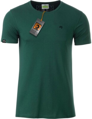 JAN 8008 Bio Baumwolle Basic T-Shirt COMPANIEER Dunkel Grün Organic Cotton T ...