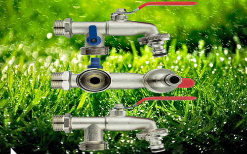 Kit de brida de pared de MDPE de 20 mm + grifo divisor de metal de triple salida para facilitar el flujo de agua - Imagen 4 de 5