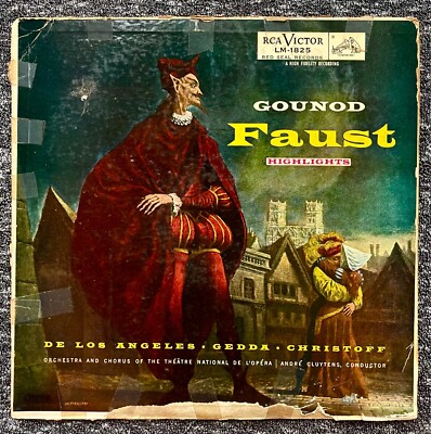 GOUNOD Faust HIGHLIGHTS LP DE LOS ANGELES GEDDA CHRISTOFF André Cluytens Conduct